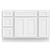 48" Plywood Bathroom Vanity Cabinet without Top - 4 Drawers & 3 Doors - HomeBeyond