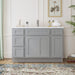 48" Plywood Bathroom Vanity Cabinet without Top - 4 Drawers & 3 Doors - HomeBeyond