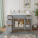 48" Plywood Bathroom Vanity Cabinet without Top - 4 Drawers & 3 Doors - HomeBeyond