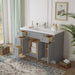 48" Plywood Bathroom Vanity Cabinet without Top - 4 Drawers & 3 Doors - HomeBeyond