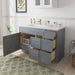 48" Plywood Bathroom Vanity Cabinet without Top - 5 Drawers & 1 Door - HomeBeyond
