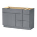 48" Plywood Bathroom Vanity Cabinet without Top - 5 Drawers & 1 Door - HomeBeyond