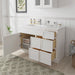 48" Plywood Bathroom Vanity Cabinet without Top - 5 Drawers & 1 Door - HomeBeyond