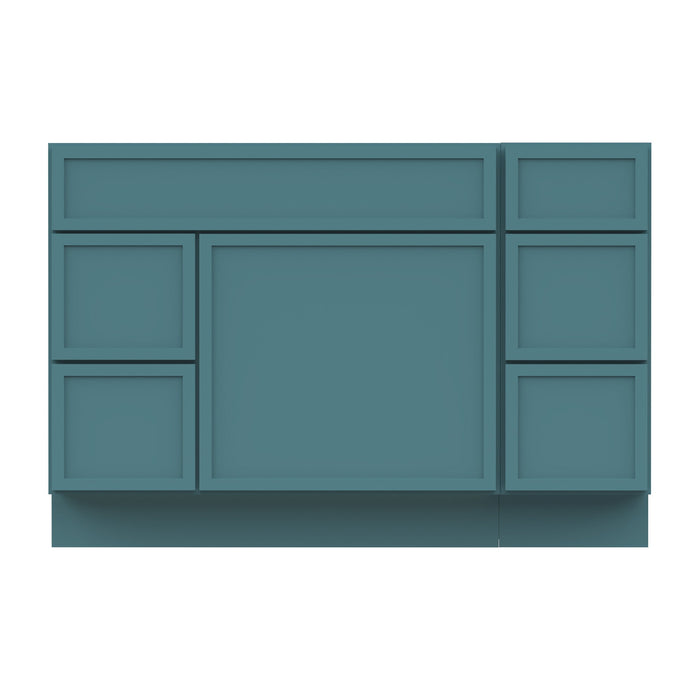 48" Plywood Bathroom Vanity Cabinet without Top - 5 Drawers & 1 Door - HomeBeyond