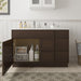 48" Plywood Bathroom Vanity Cabinet without Top - 5 Drawers & 1 Door - HomeBeyond