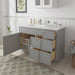 48" Plywood Bathroom Vanity Cabinet without Top - 5 Drawers & 1 Door - HomeBeyond