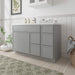 48" Plywood Bathroom Vanity Cabinet without Top - 5 Drawers & 1 Door - HomeBeyond