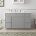 48" Plywood Bathroom Vanity Cabinet without Top - 5 Drawers & 1 Door - HomeBeyond