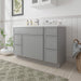 48" Plywood Bathroom Vanity Cabinet without Top - 5 Drawers & 1 Door - HomeBeyond