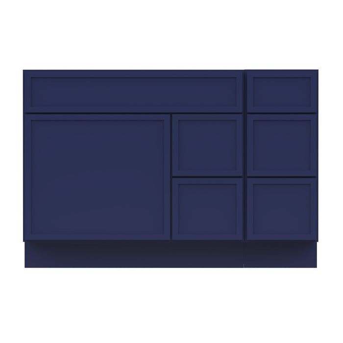 48" Plywood Bathroom Vanity Cabinet without Top - 5 Drawers & 1 Door - HomeBeyond