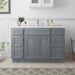 48" Plywood Bathroom Vanity Cabinet without Top - 6 Drawers & 2 Doors - HomeBeyond