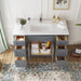 48" Plywood Bathroom Vanity Cabinet without Top - 6 Drawers & 2 Doors - HomeBeyond