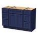 48" Plywood Bathroom Vanity Cabinet without Top - 6 Drawers & 2 Doors - HomeBeyond