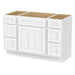 48" Plywood Bathroom Vanity Cabinet without Top - 6 Drawers & 2 Doors - HomeBeyond