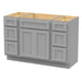 48" Plywood Bathroom Vanity Cabinet without Top - 6 Drawers & 2 Doors - HomeBeyond