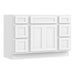 48" Plywood Bathroom Vanity Cabinet without Top - 6 Drawers & 2 Doors - HomeBeyond