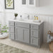48" Plywood Bathroom Vanity Cabinet without Top - 6 Drawers & 2 Doors - HomeBeyond