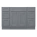 48" Plywood Bathroom Vanity Cabinet without Top - 6 Drawers & 2 Doors - HomeBeyond