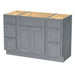48" Plywood Bathroom Vanity Cabinet without Top - 6 Drawers & 2 Doors - HomeBeyond
