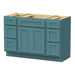48" Plywood Bathroom Vanity Cabinet without Top - 6 Drawers & 2 Doors - HomeBeyond