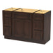 48" Plywood Bathroom Vanity Cabinet without Top - 6 Drawers & 2 Doors - HomeBeyond