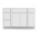48" Polywood Bathroom Vanity Cabinet without Top - 4 Drawers & 3 Doors - HomeBeyond