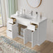 48" Polywood Bathroom Vanity Cabinet without Top - 4 Drawers & 3 Doors - HomeBeyond