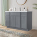 48" Polywood Bathroom Vanity Cabinet without Top - 4 Drawers & 3 Doors - HomeBeyond