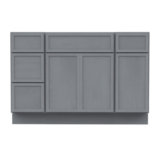 48" Polywood Bathroom Vanity Cabinet without Top - 4 Drawers & 3 Doors - HomeBeyond