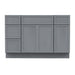 48" Polywood Bathroom Vanity Cabinet without Top - 4 Drawers & 3 Doors - HomeBeyond