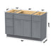 48" Polywood Bathroom Vanity Cabinet without Top - 4 Drawers & 3 Doors - HomeBeyond