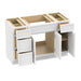 48" Polywood Bathroom Vanity Cabinet without Top - 4 Drawers & 3 Doors - HomeBeyond