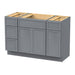 48" Polywood Bathroom Vanity Cabinet without Top - 4 Drawers & 3 Doors - HomeBeyond