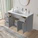 48" Polywood Bathroom Vanity Cabinet without Top - 4 Drawers & 3 Doors - HomeBeyond