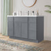 48" Polywood Bathroom Vanity Cabinet without Top - 6 Drawers & 3 Doors - HomeBeyond