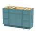 48" Polywood Bathroom Vanity Cabinet without Top - 6 Drawers & 3 Doors - HomeBeyond