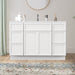 48" Polywood Bathroom Vanity Cabinet without Top - 6 Drawers & 3 Doors - HomeBeyond