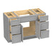 48" Polywood Bathroom Vanity Cabinet without Top - 6 Drawers & 3 Doors - HomeBeyond