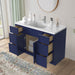 48" Polywood Bathroom Vanity Cabinet without Top - 6 Drawers & 3 Doors - HomeBeyond