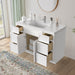 48" Polywood Bathroom Vanity Cabinet without Top - 6 Drawers & 3 Doors - HomeBeyond