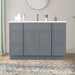 48" Polywood Bathroom Vanity Cabinet without Top - 6 Drawers & 3 Doors - HomeBeyond