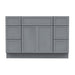 48" Polywood Bathroom Vanity Cabinet without Top - 6 Drawers & 3 Doors - HomeBeyond