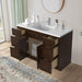 48" Polywood Bathroom Vanity Cabinet without Top - 6 Drawers & 3 Doors - HomeBeyond