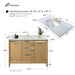 48" Single Sink Bathroom Vanity with Engineered Marble Top - HomeBeyond