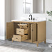 48" Single Sink Freestanding Bath Vanity Cabinet with White Engineered Marble Top - HomeBeyond