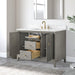 48" Single Sink Freestanding Bath Vanity Cabinet with White Engineered Marble Top - HomeBeyond