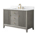 48" Single Sink Freestanding Bath Vanity Cabinet with White Engineered Marble Top - HomeBeyond