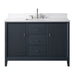 48" Single Sink Freestanding Bath Vanity Cabinet with White Engineered Marble Top - HomeBeyond