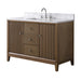 48" Single Sink Freestanding Bath Vanity Cabinet with White Engineered Marble Top - HomeBeyond