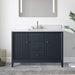 48" Single Sink Freestanding Bath Vanity Cabinet with White Engineered Marble Top - HomeBeyond